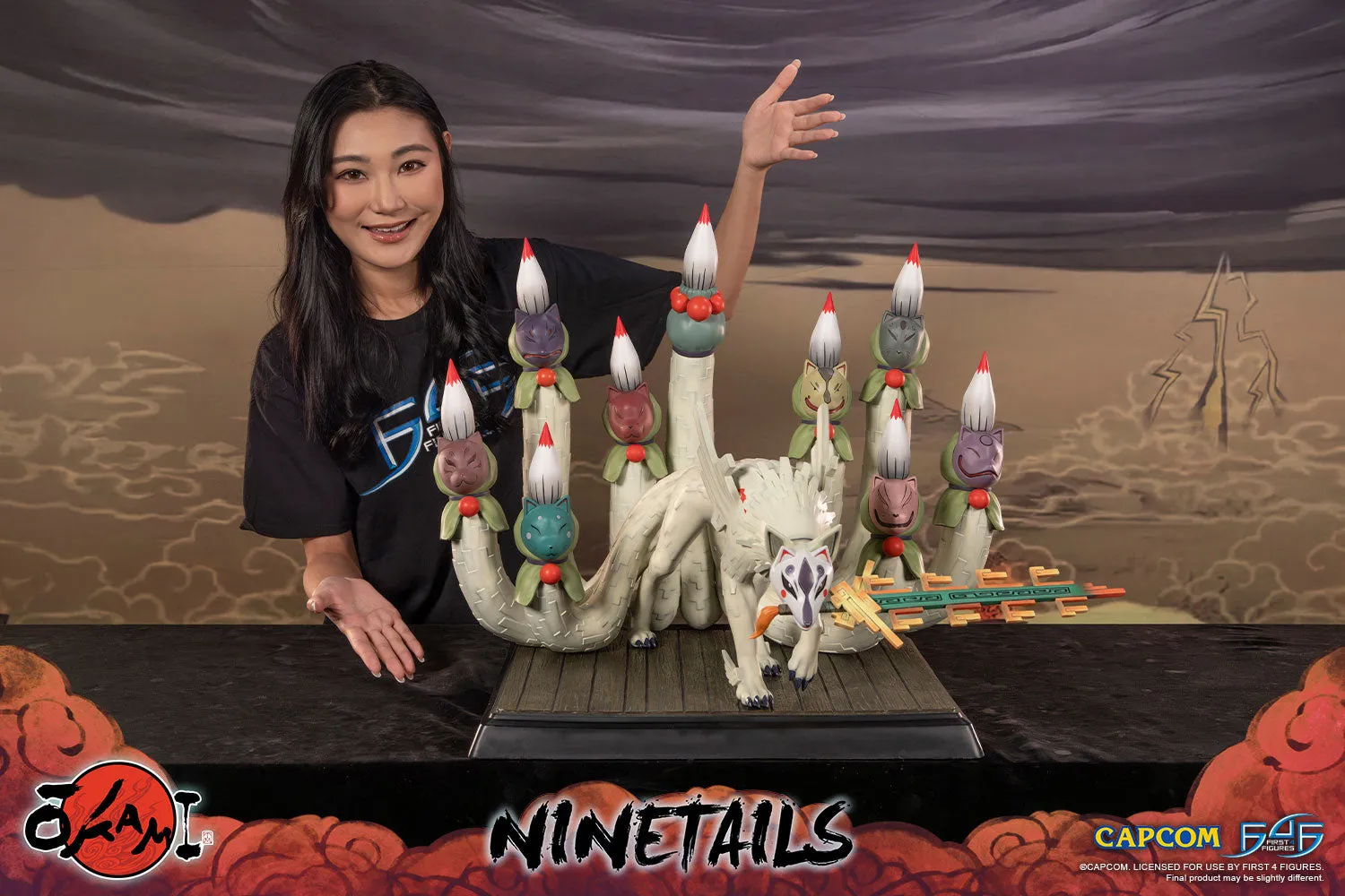 First 4 Figures Okami Ninetails statuetă rășină 50,5 cm ediție limitată