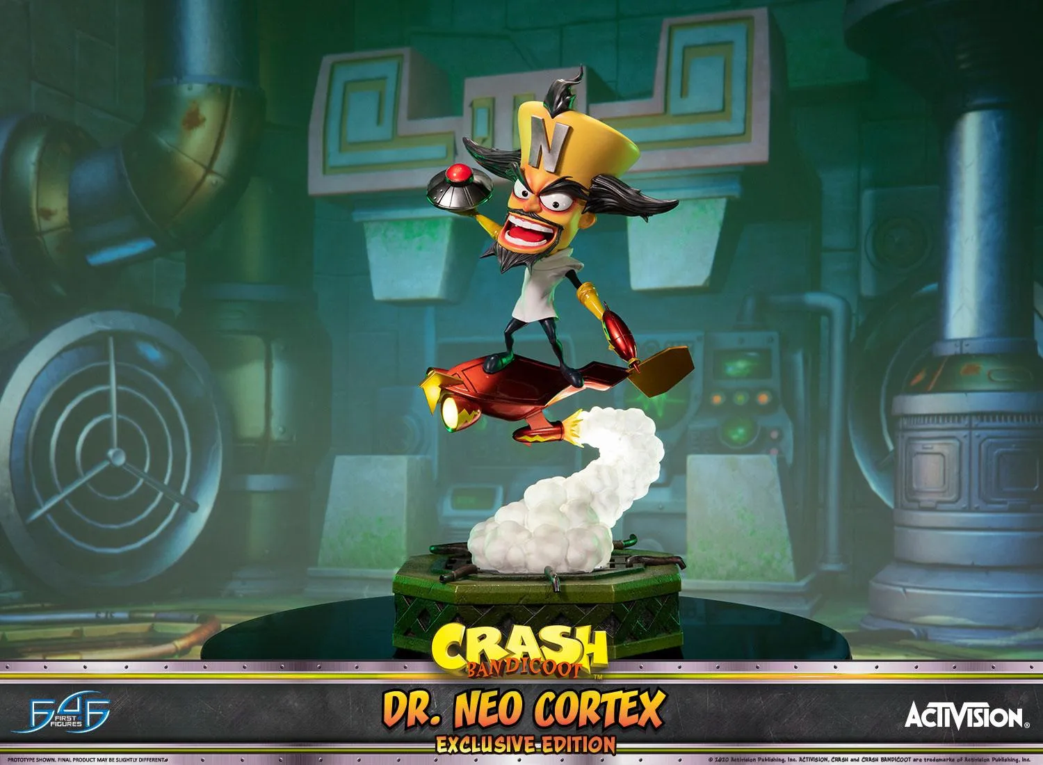First 4 Figures Crash Bandicoot Dr Neo Cortex statueta Exclusive LED