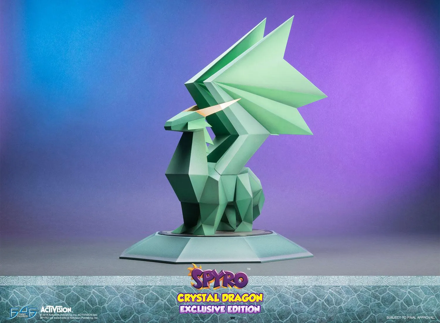 First 4 Figures Spyro Crystal Dragon statueta Exclusive LED