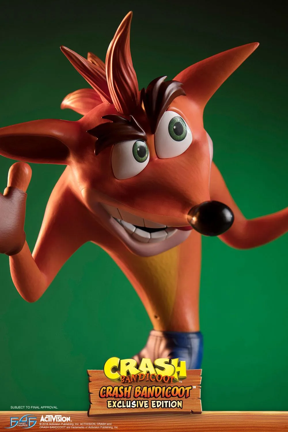 First 4 Figures Crash Bandicoot Crash statuetă rășină exclusivă