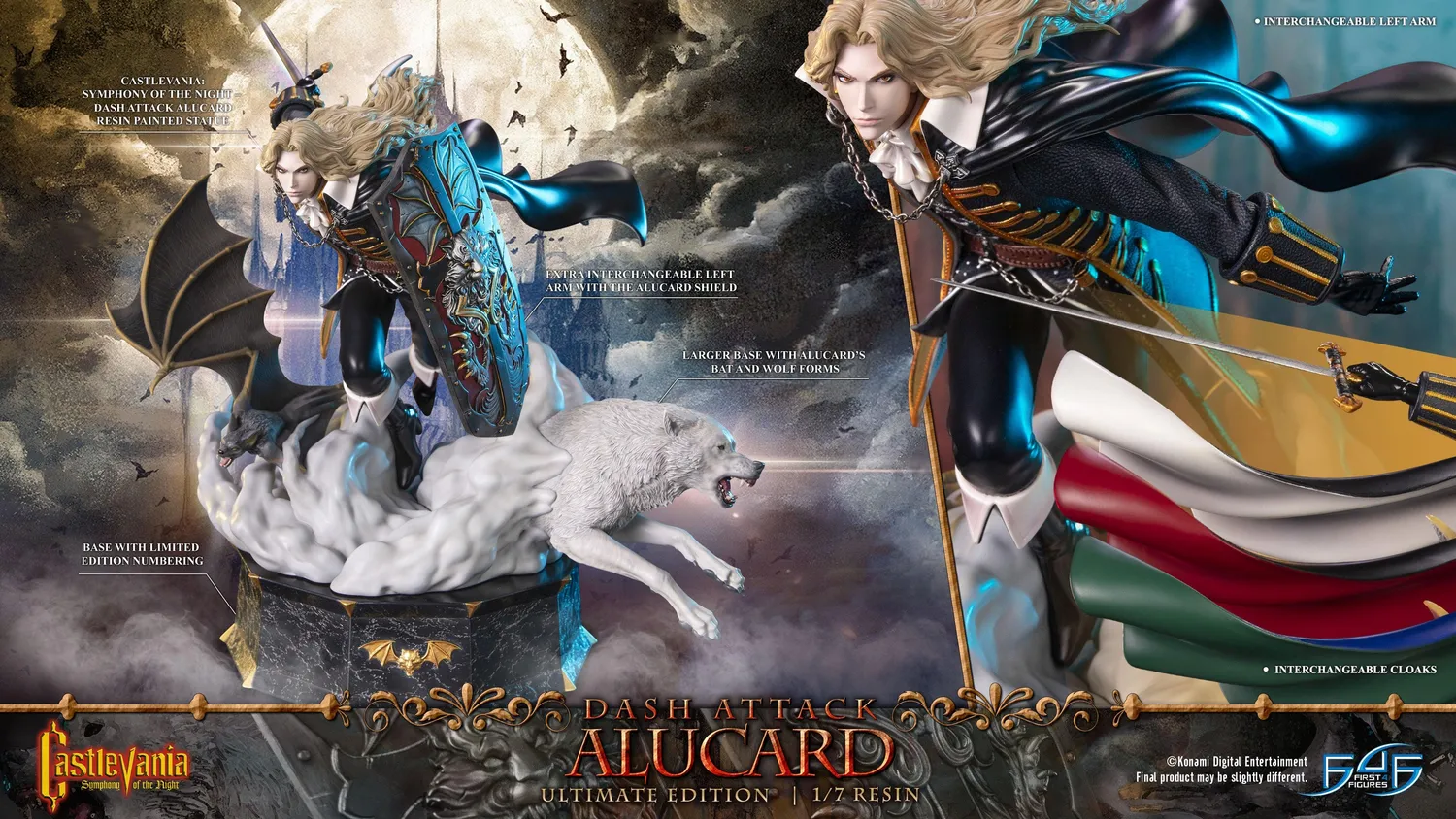 First 4 Figures Castlevania Alucard Dash Attack Ultimate statueta