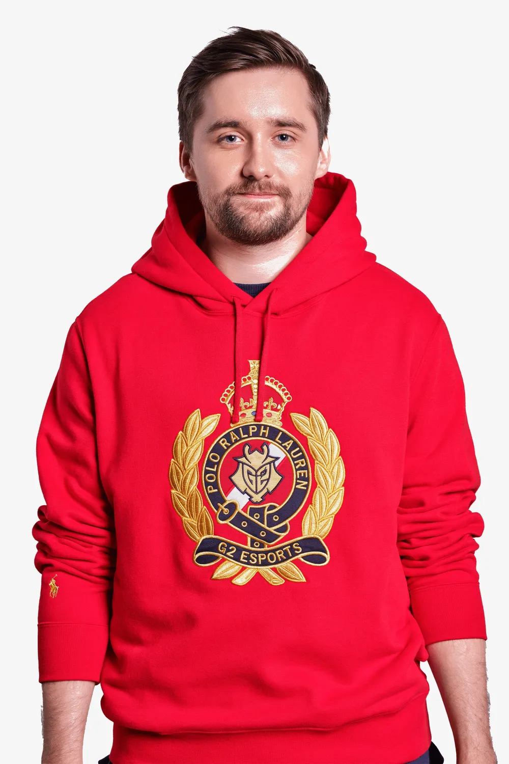 G2 Esports Polo hanorac rosu unisex cu gluga