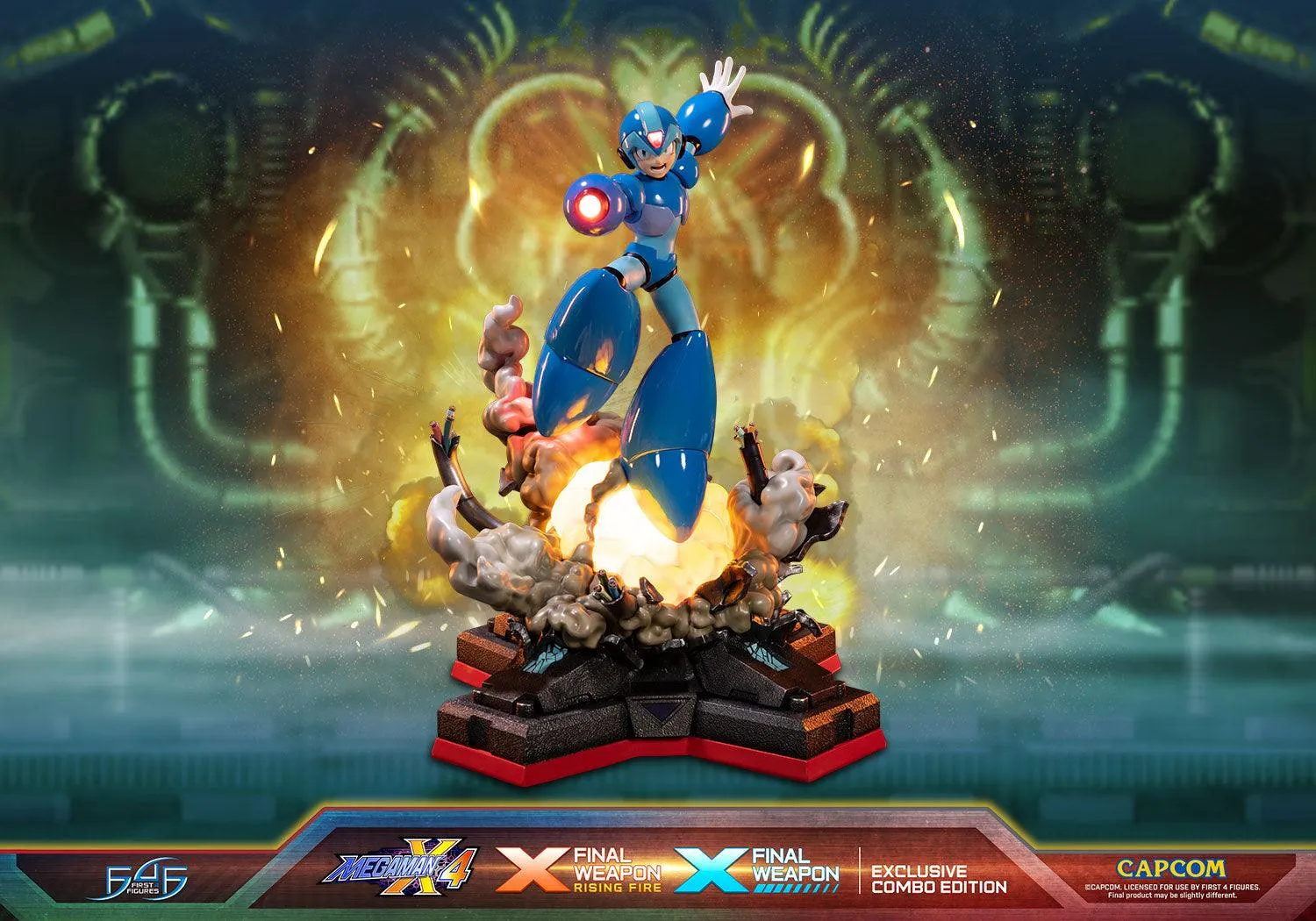 First 4 Figures Mega Man X4 X Final Weapon statueta Combo LED
