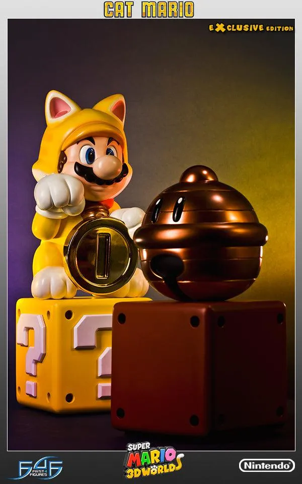 First 4 Figures Super Mario Cat Mario Exclusive statuetă rășină
