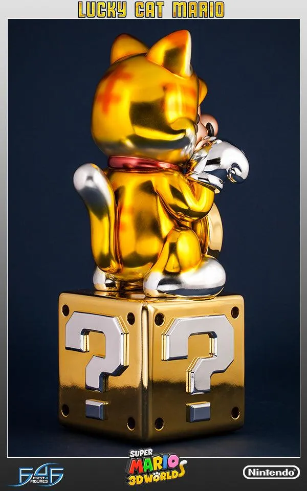 First 4 Figures Lucky Cat Mario statueta aurie Exclusive