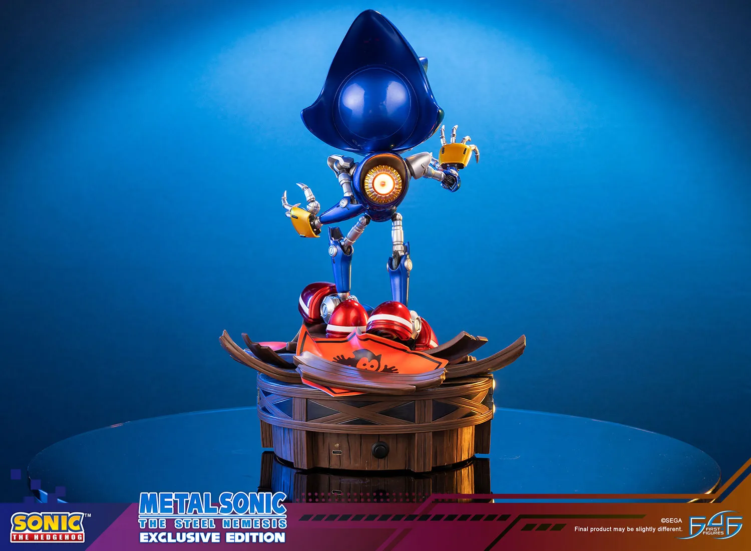 First 4 Figures Sonic Metal Sonic statuetă Exclusive Edition cu LED