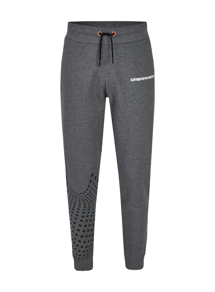 DreamHack Classic pantaloni trening gri Warp 80% bumbac