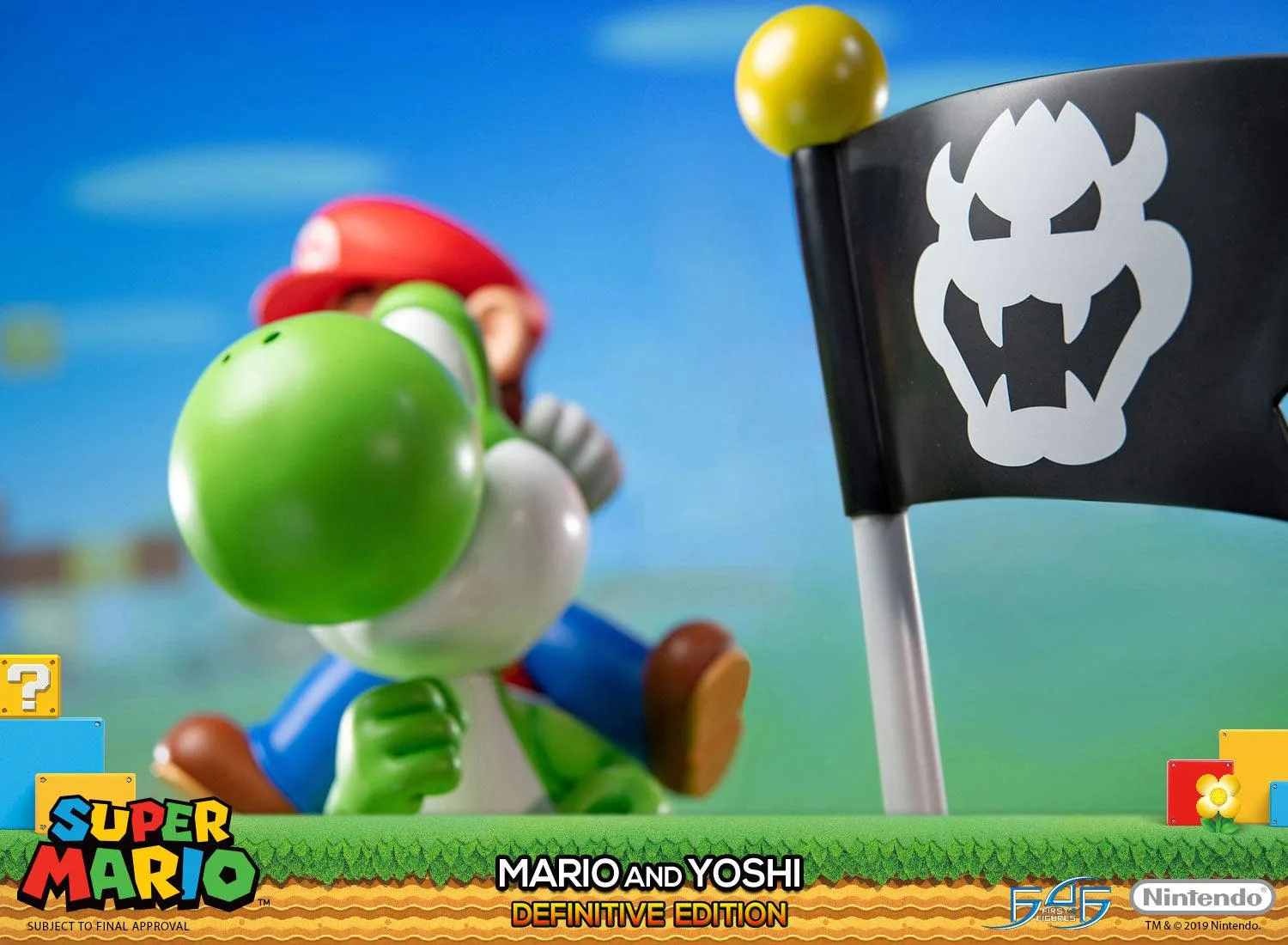 First 4 Figures Super Mario Mario and Yoshi statueta Definitive