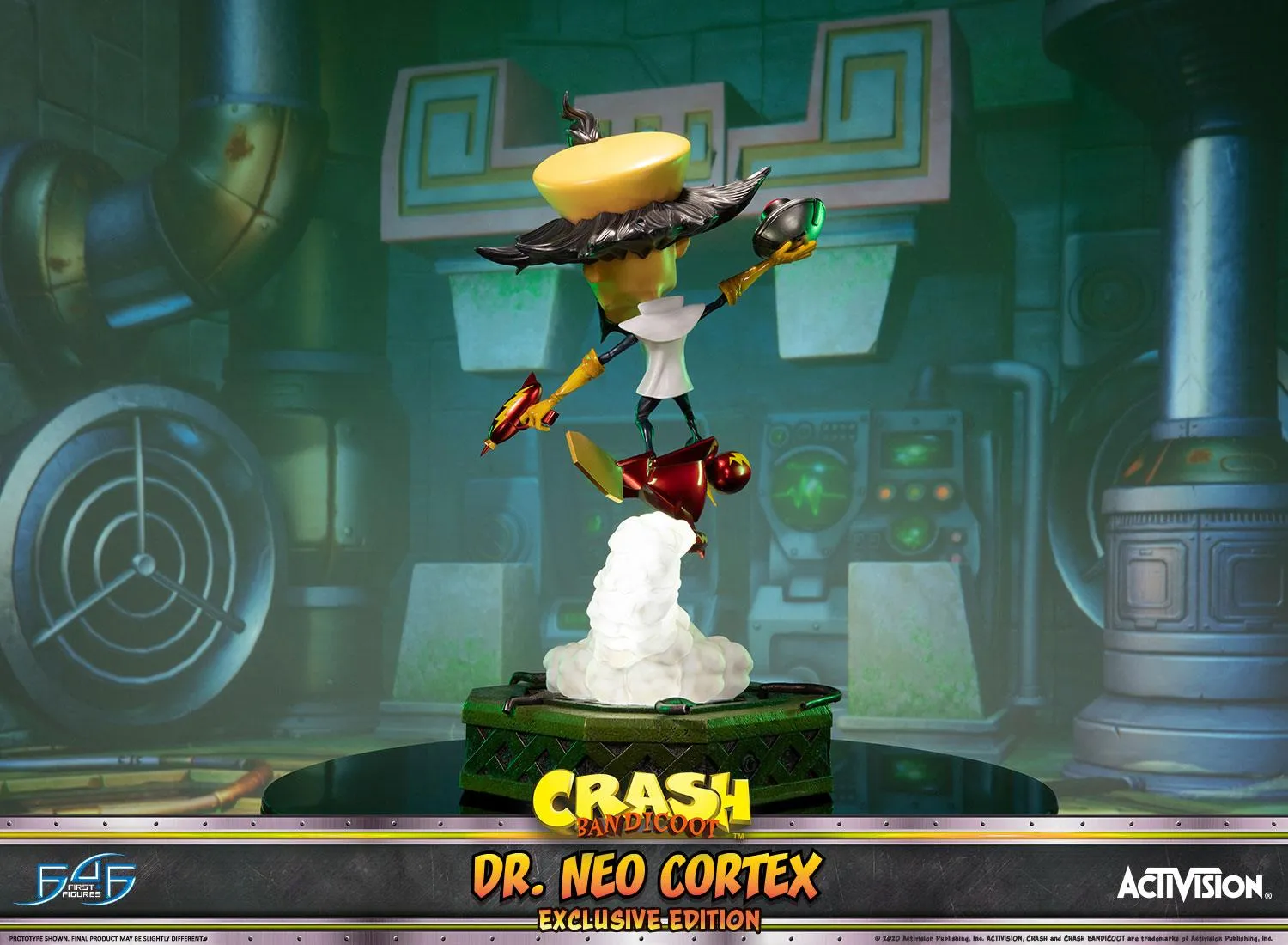 First 4 Figures Crash Bandicoot Dr Neo Cortex statueta Exclusive LED