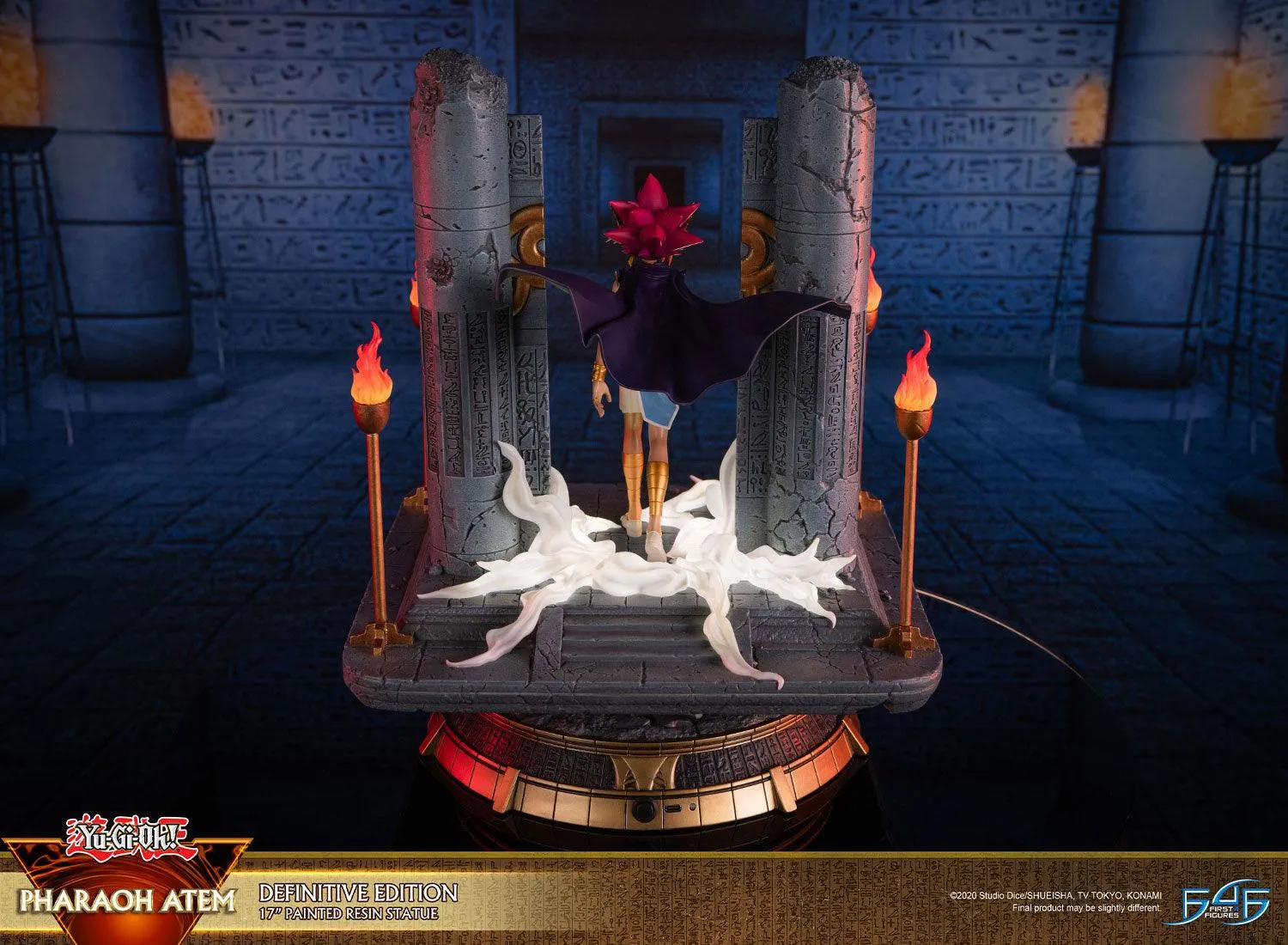 First 4 Figures Yu-Gi-Oh Pharaoh Atem statuetă Definitive Edition cu LED