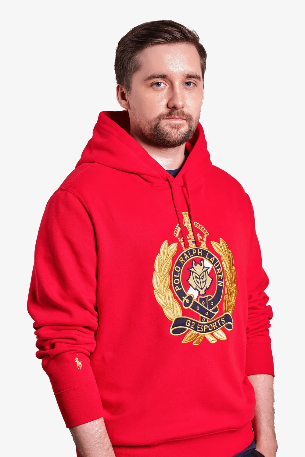 G2 Esports Polo hanorac rosu unisex cu gluga