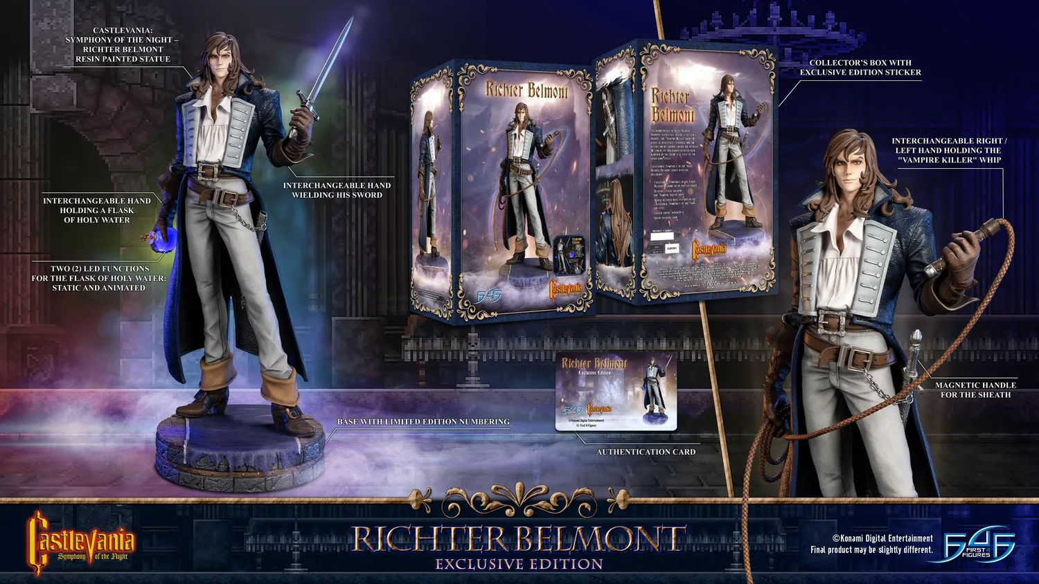 First 4 Figures Castlevania Richter Belmont statueta Exclusive LED