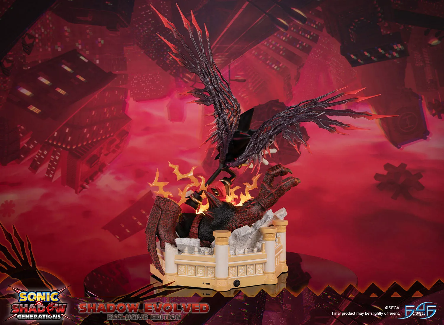 First 4 Figures Sonic Shadow Evolved statueta Exclusive LED
