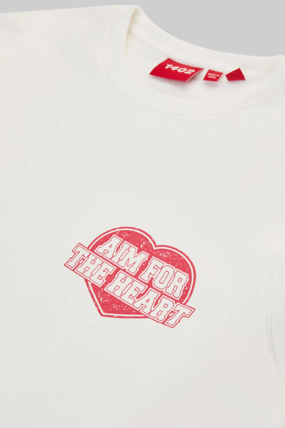 ESL Valentines bluza alba bumbac 320gsm print fata-spate