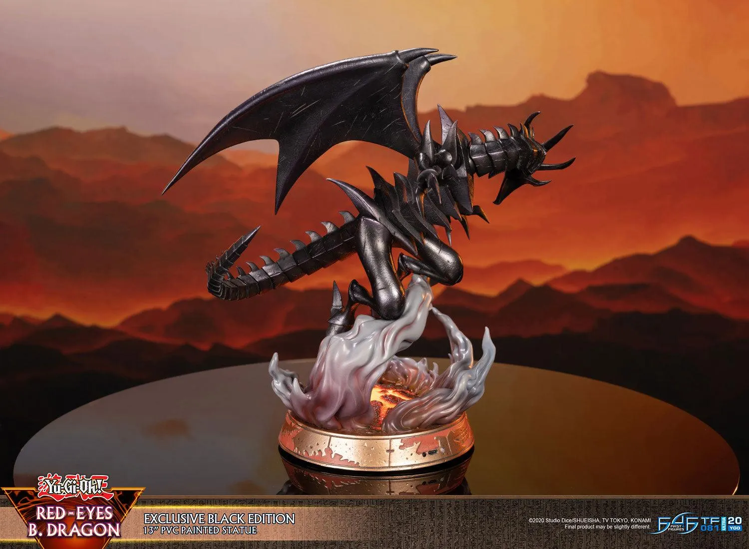 First 4 Figures Yu-Gi-Oh! Red-Eyes statueta Black Edition LED