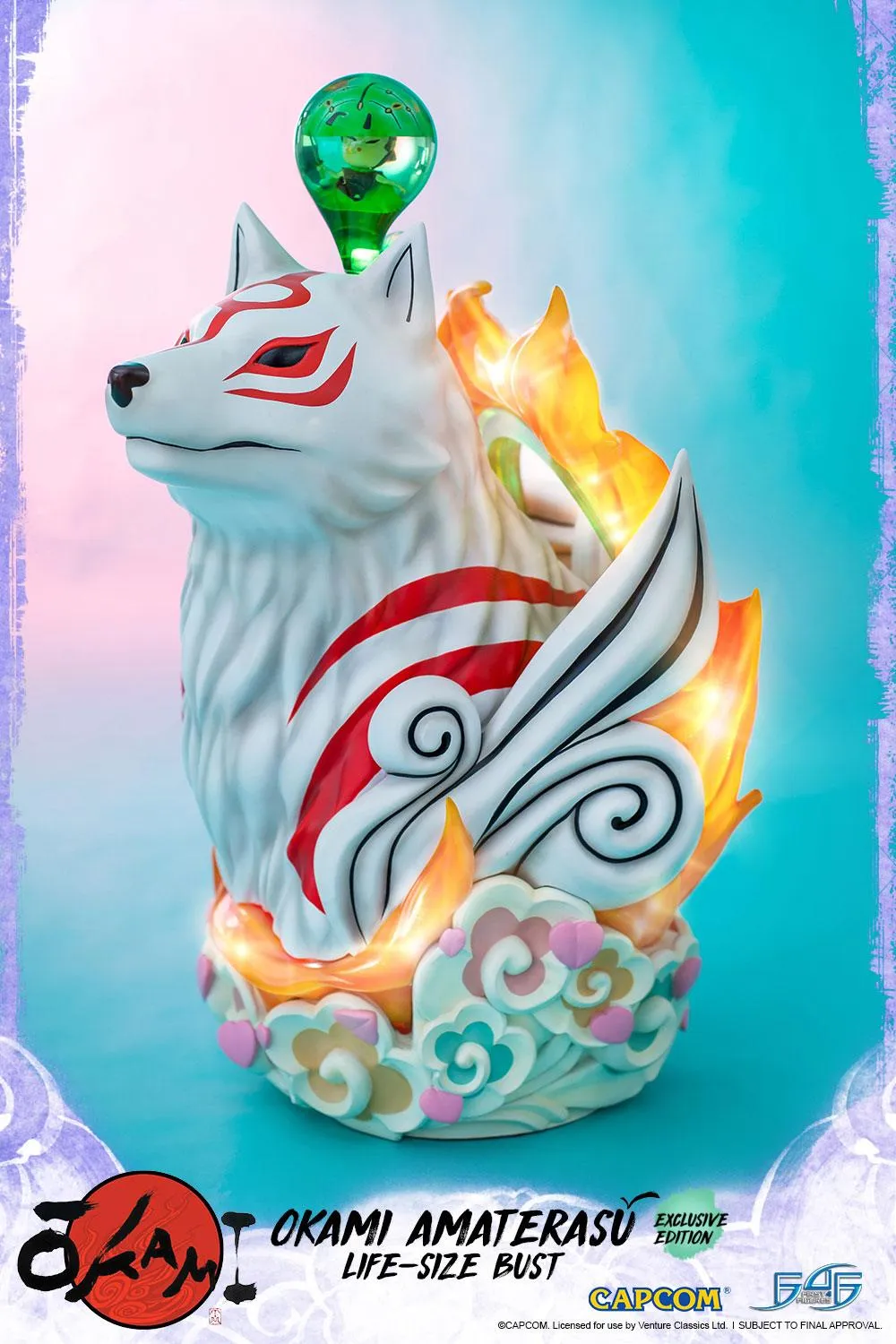 First 4 Figures Okami Amaterasu Bust exclusiv mărime naturală