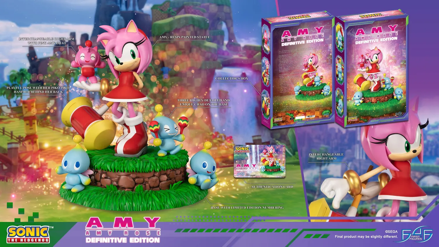 First 4 Figures Sonic Amy statuetă Definitive Edition rășină