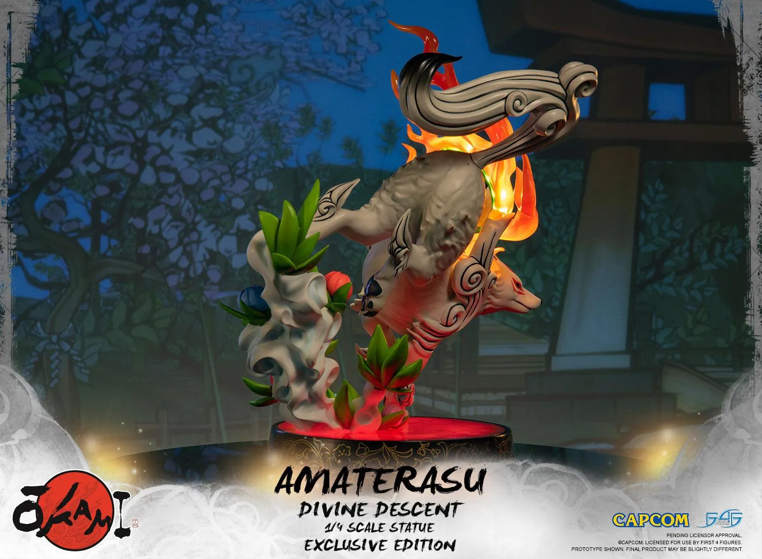 First 4 Figures Okami Amaterasu statuetă Divine Descent Exclusive