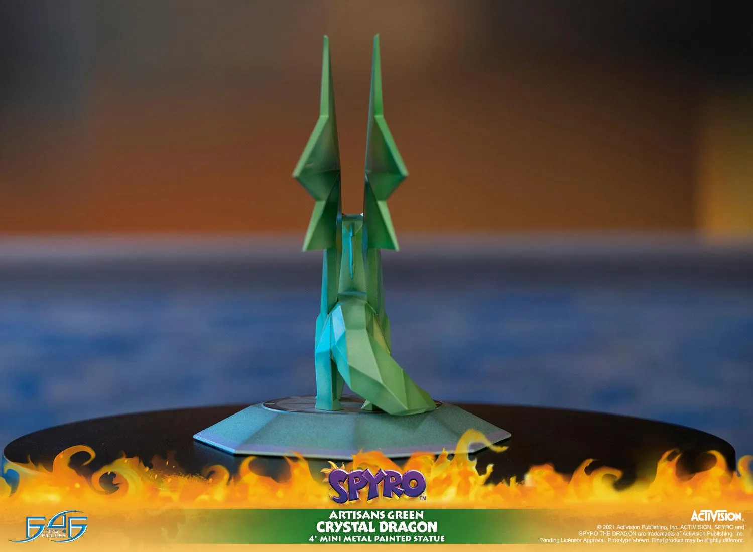 First 4 Figures Spyro Artisans Green Crystal Dragon statuetă metal