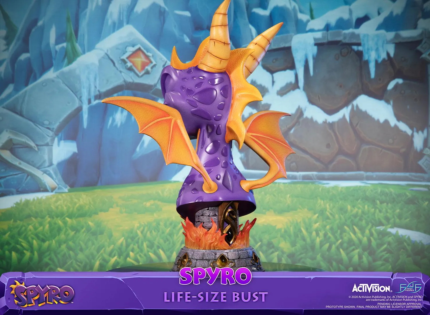 First 4 Figures Spyro Dragon bust Standard rășină mărime naturală