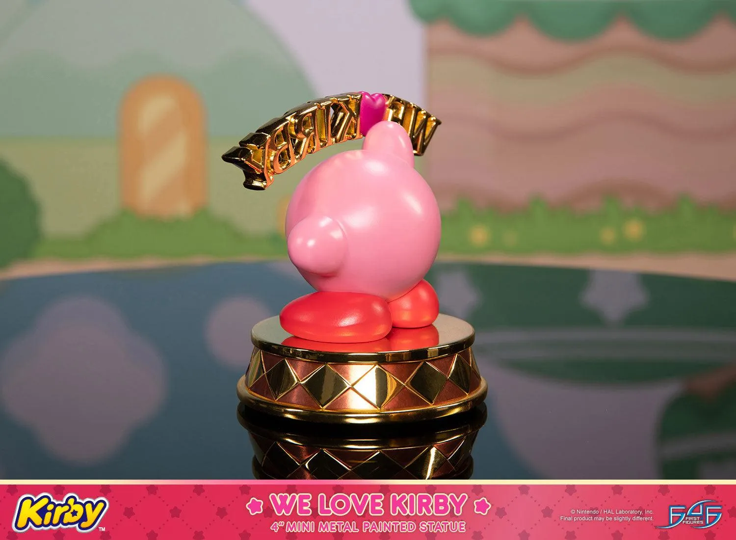 First 4 Figures Kirby We Love Kirby statuetă metal aurie 10,5 cm