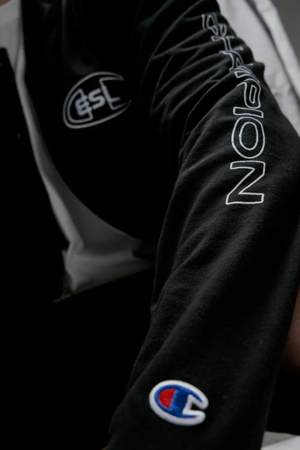 ESL Gaming x Champion geacă neagră varsity