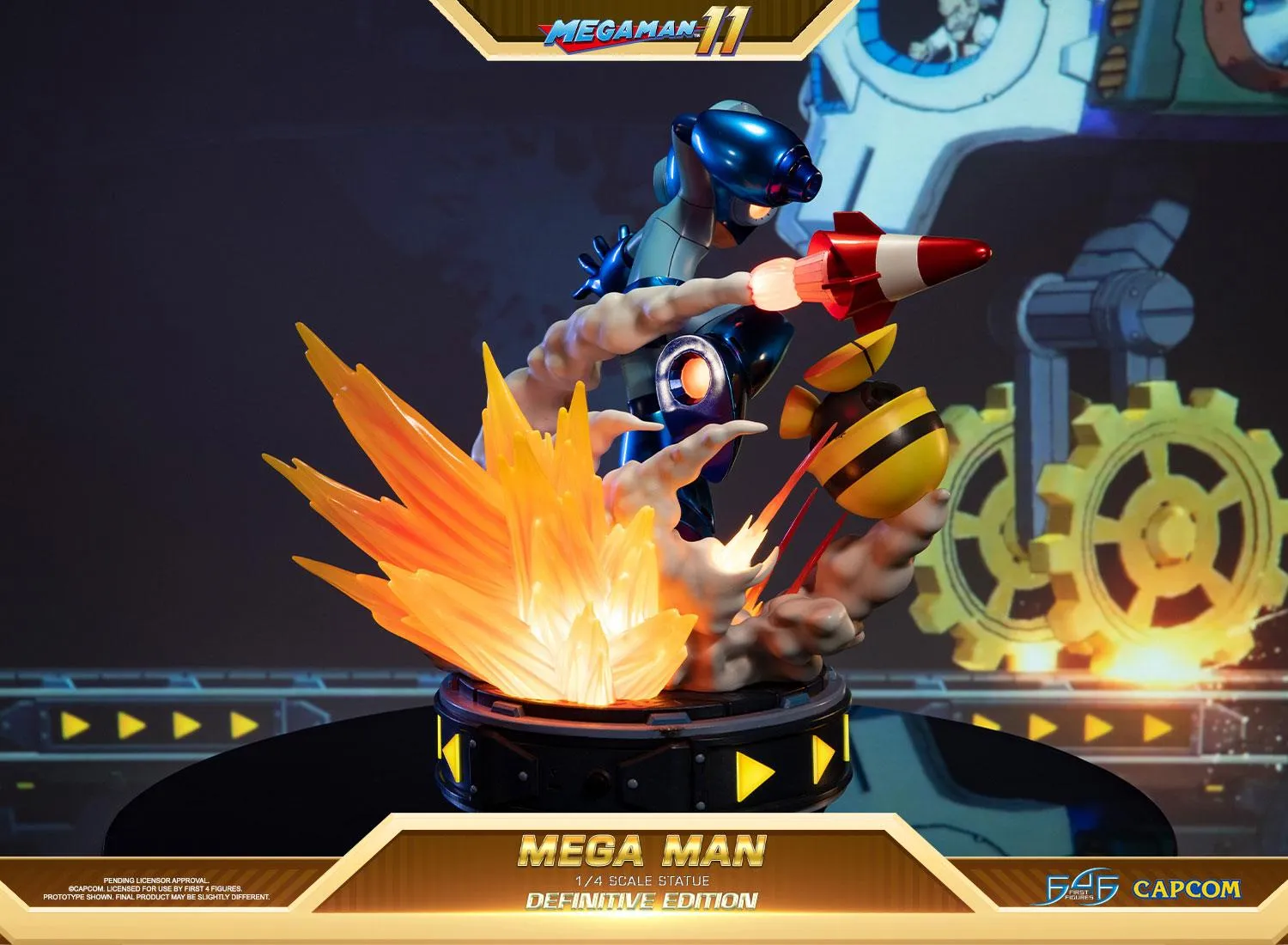 First 4 Figures Mega Man 11 Mega Man statuetă Definitive Edition LED