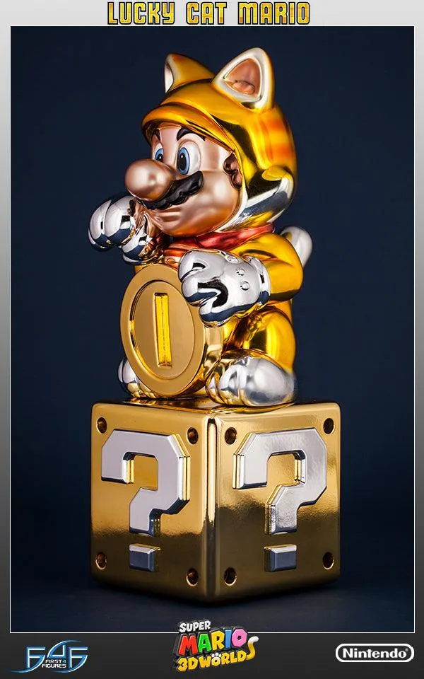First 4 Figures Lucky Cat Mario statueta aurie Exclusive