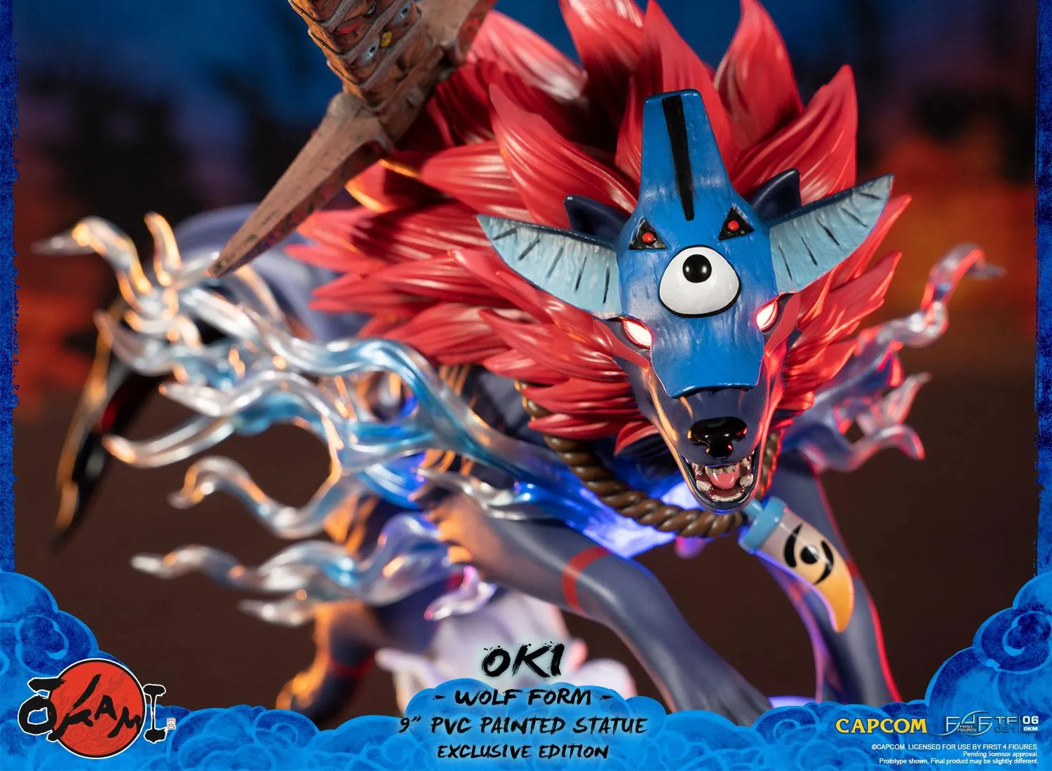 First 4 Figures Okami Oki Wolf statuetă PVC Exclusive LED