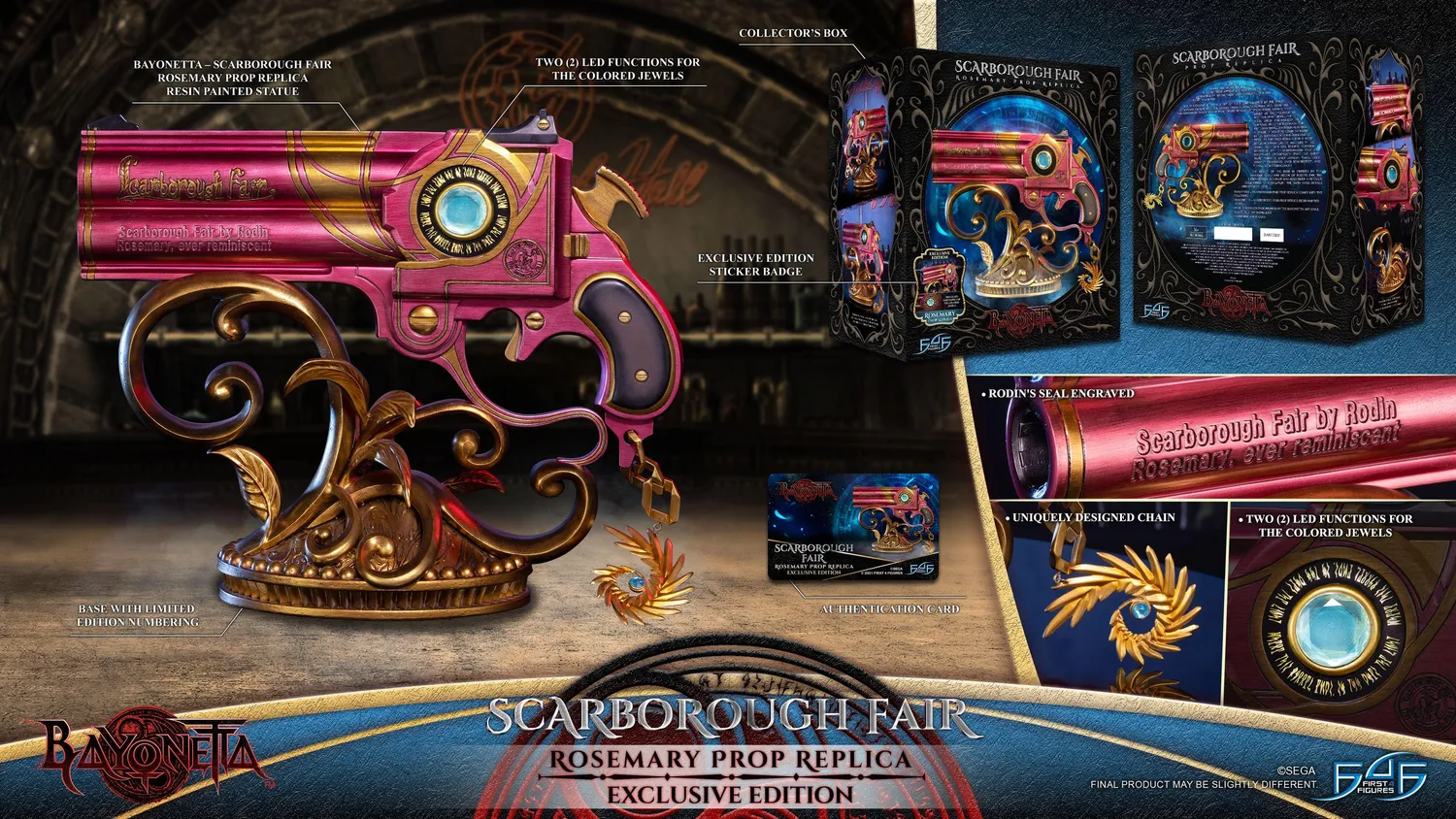 First 4 Figures Bayonetta Rosemary replica pistol Exclusive LED