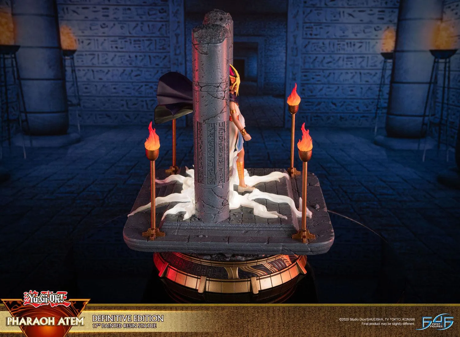 First 4 Figures Yu-Gi-Oh Pharaoh Atem statuetă Definitive Edition cu LED