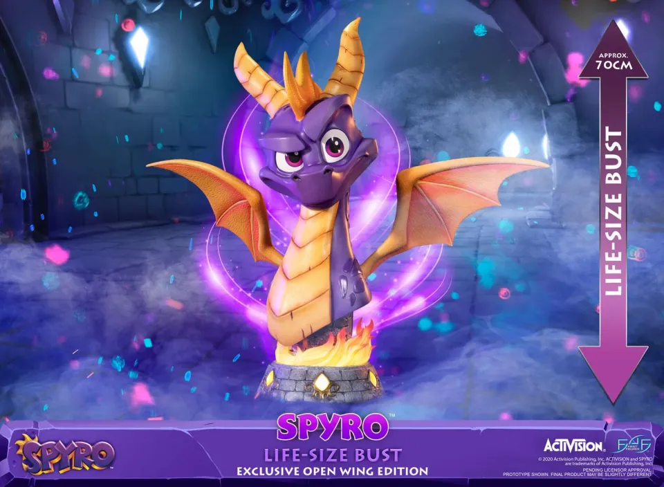 First 4 Figures Spyro Dragon Bust statueta rasina Exclusive aripi