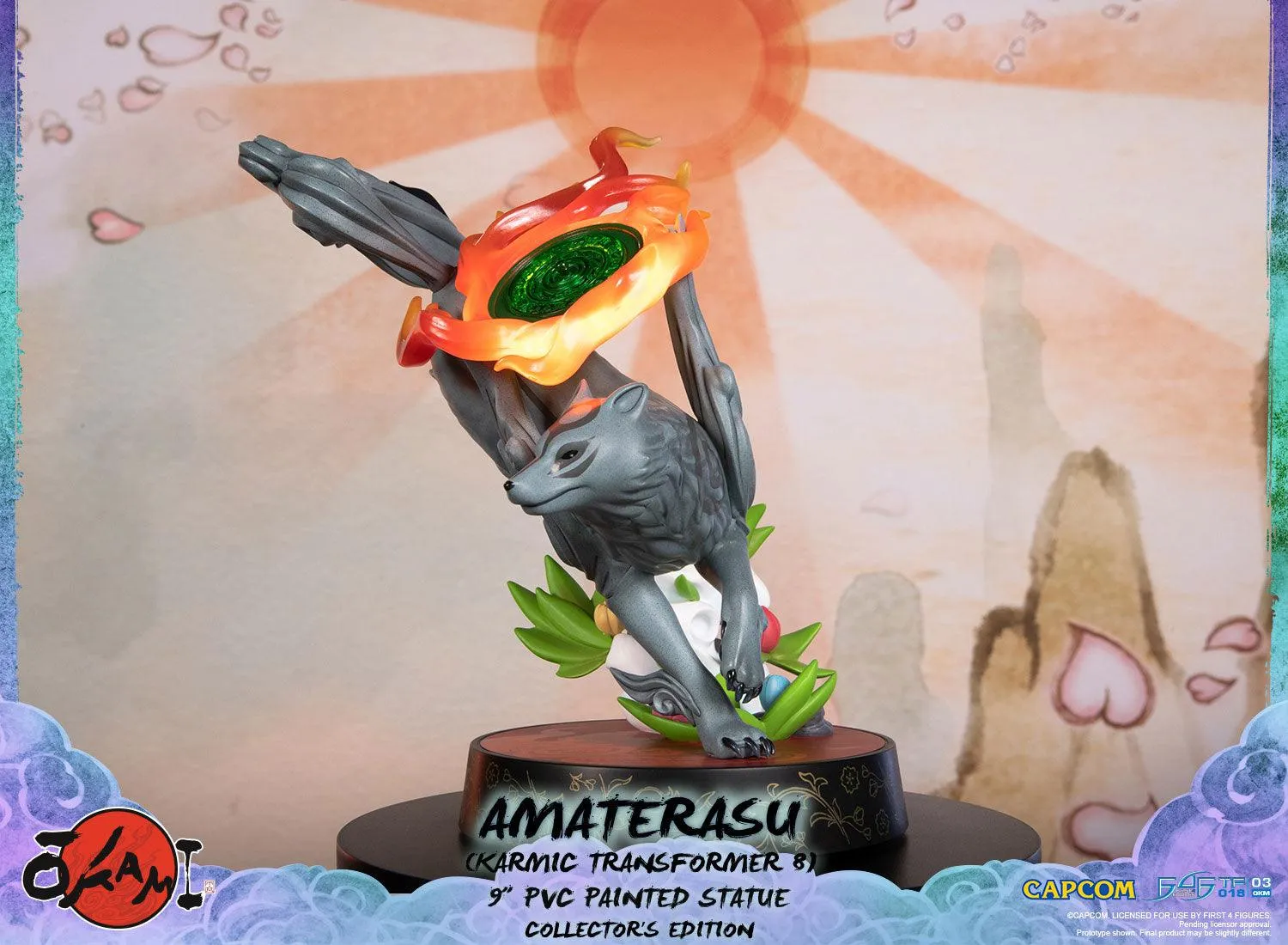 First 4 Figures Okami Amaterasu statueta PVC Karmic 8 LED