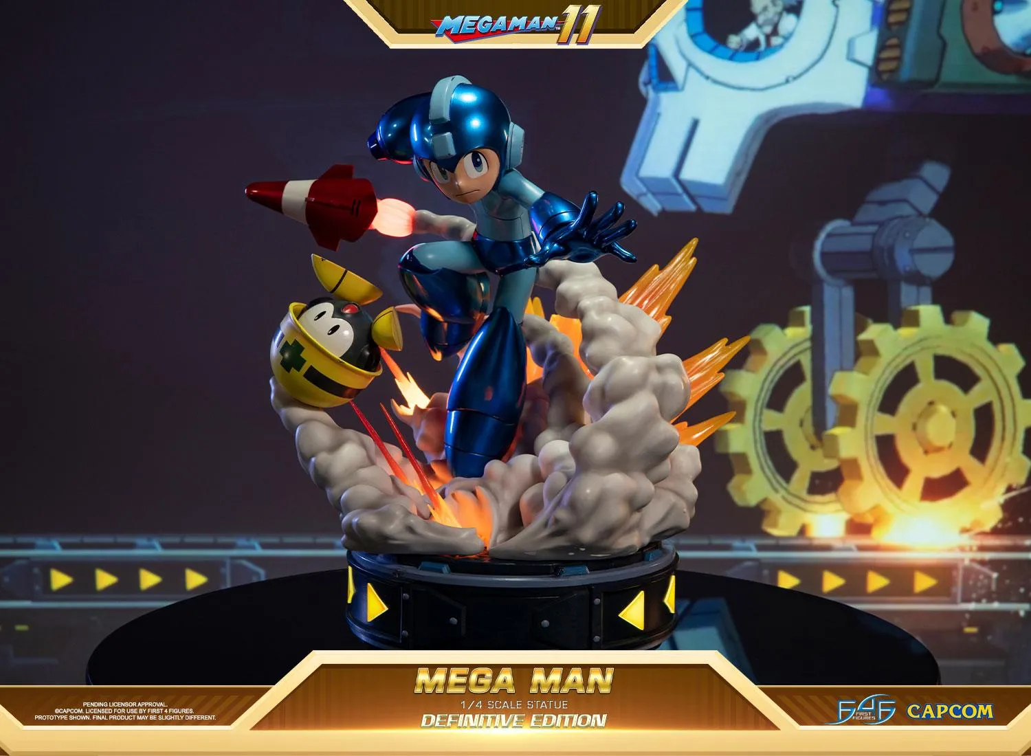 First 4 Figures Mega Man 11 Mega Man statuetă Definitive Edition LED