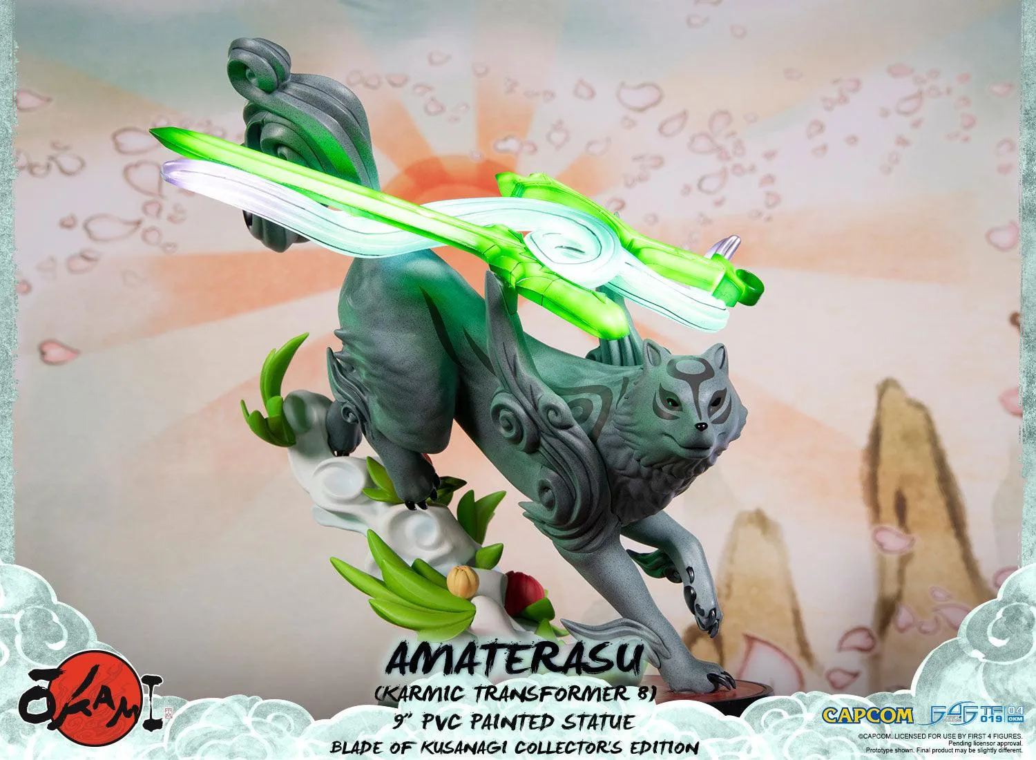 First 4 Figures Okami Amaterasu Karmic Transformer 8 figurină LED
