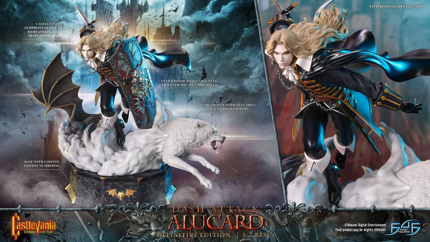 First 4 Figures Castlevania Alucard Dash Attack Definitive statuetă rășină