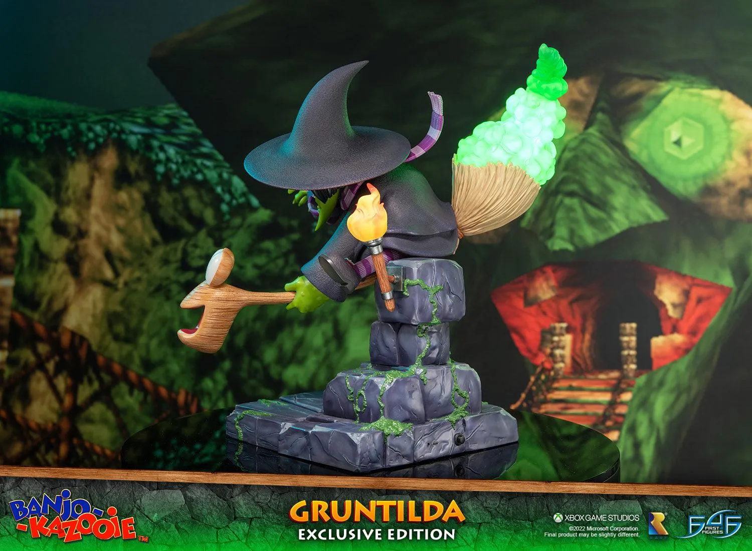 First 4 Figures Banjo-Kazooie Gruntilda statueta Exclusive LED