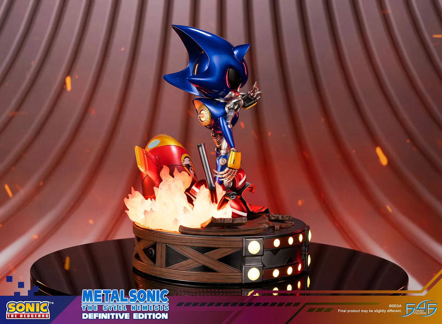 First 4 Figures Sonic Metal Sonic statueta Definitive LED