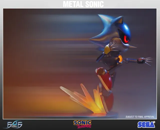 First 4 Figures Sonic Metal Sonic statuetă rășină Exclusive LED