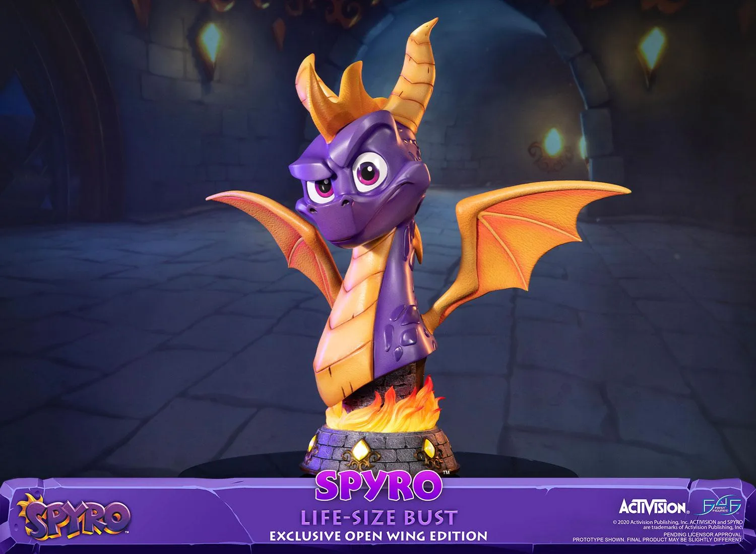 First 4 Figures Spyro Dragon Bust statueta rasina Exclusive aripi