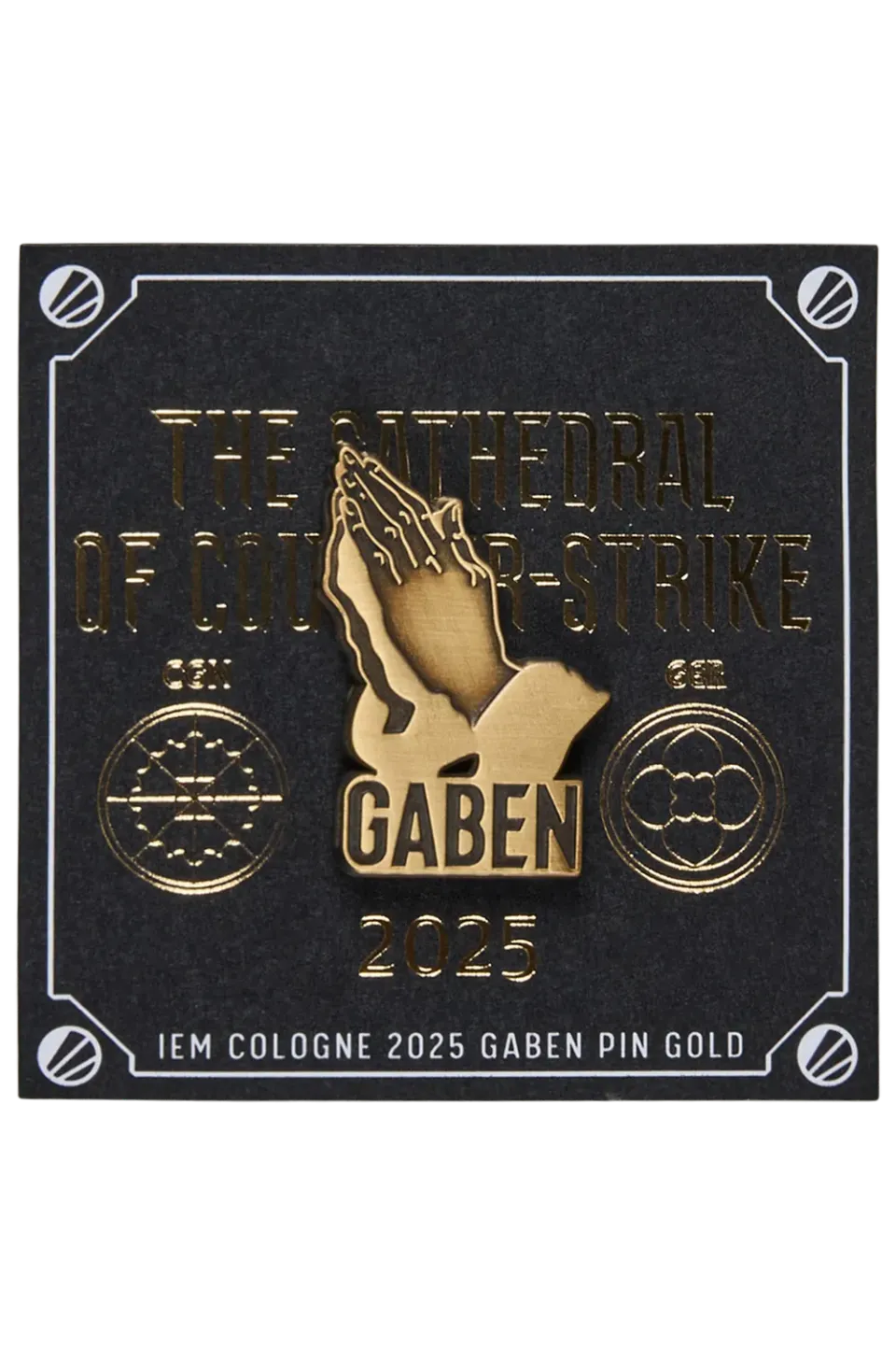 IEM Cologne 2025 Gaben pin auriu metal colectie