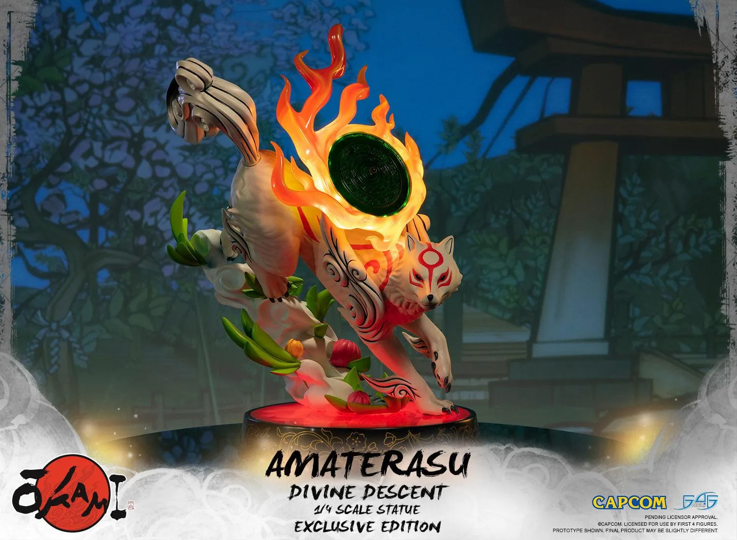 First 4 Figures Okami Amaterasu statuetă Divine Descent Exclusive