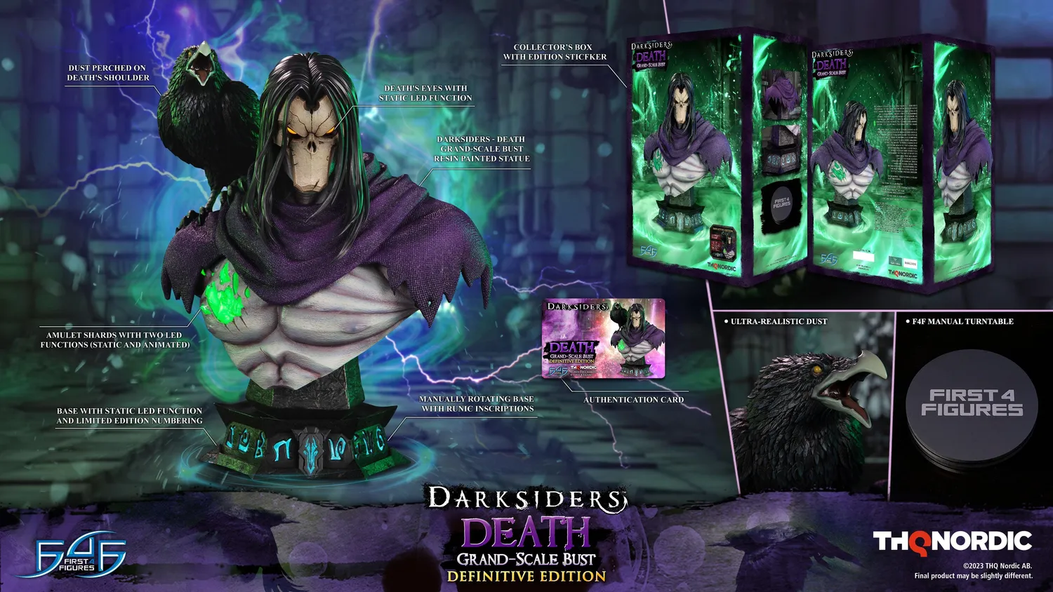 First 4 Figures Darksiders Death bust rășină LED