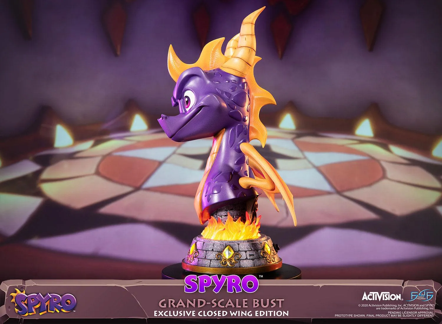 First 4 Figures Spyro Grand-Scale Bust statuetă Closed Wing Edition