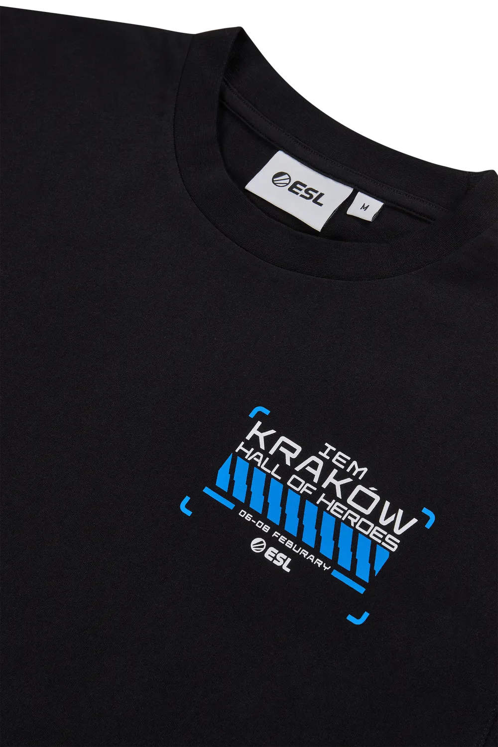 ESL IEM Krakow 2026 Agent tricou negru bumbac greu