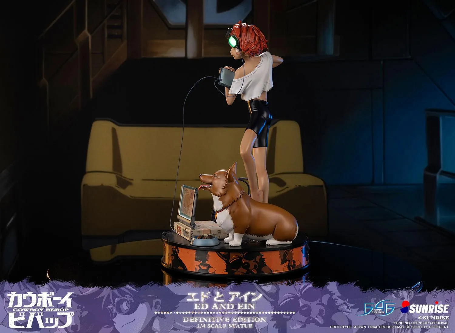 First 4 Figures Cowboy Bebop Ed and Ein statueta Definitive Edition