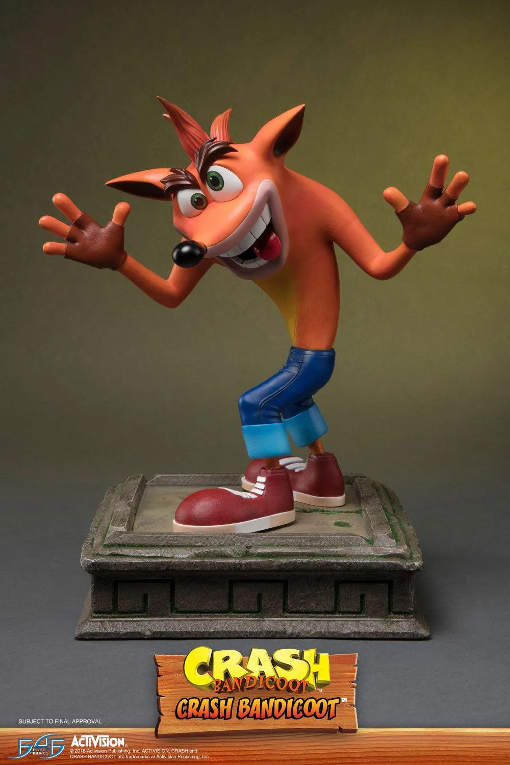 First 4 Figures Crash Bandicoot statueta rasina 41 cm
