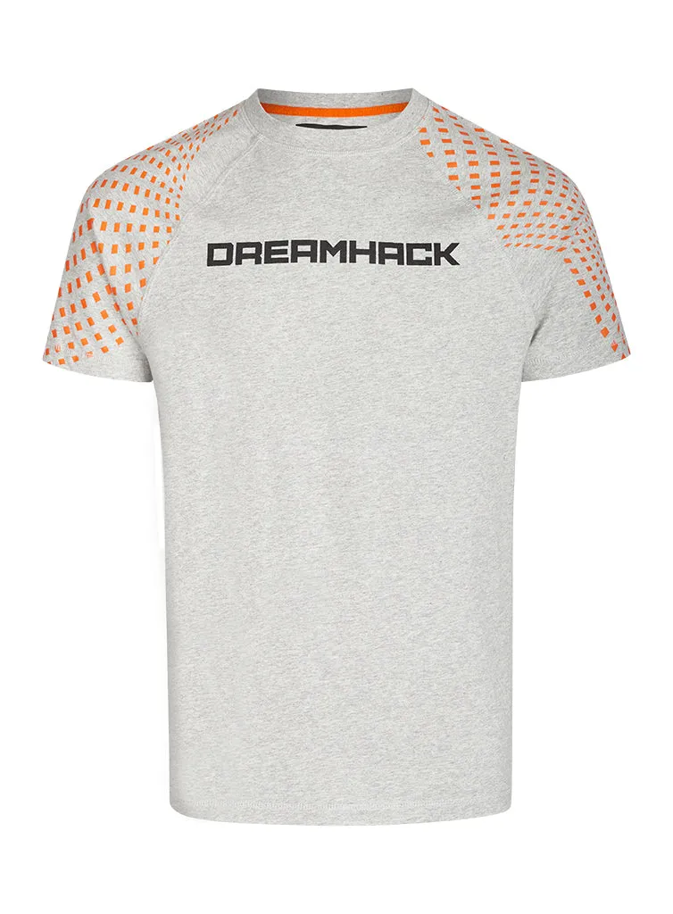 DreamHack Raglan tricou maneca scurta Grey Warp bumbac
