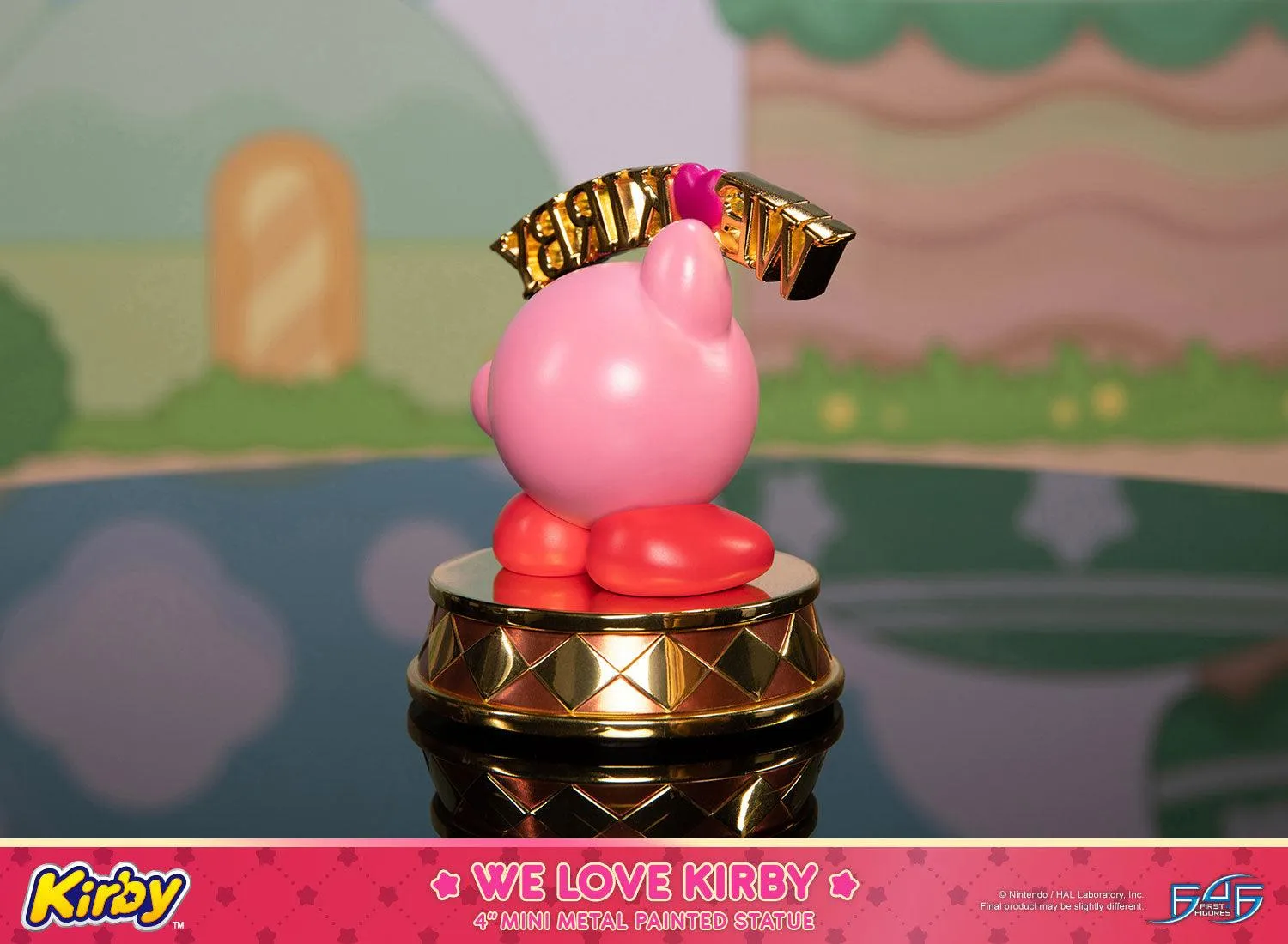 First 4 Figures Kirby We Love Kirby statuetă metal aurie 10,5 cm