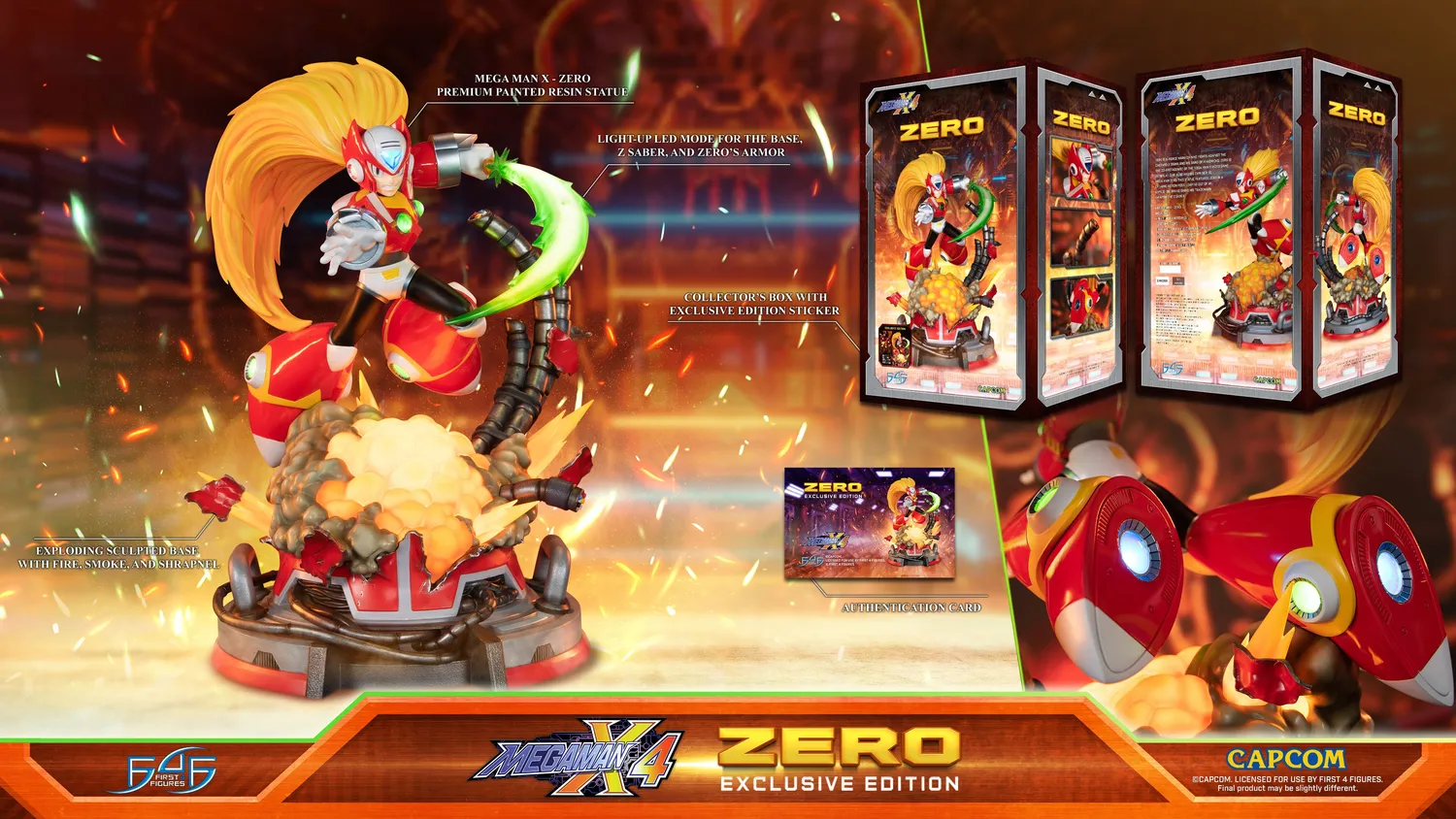 First 4 Figures Mega Man X Zero statueta Exclusive LED